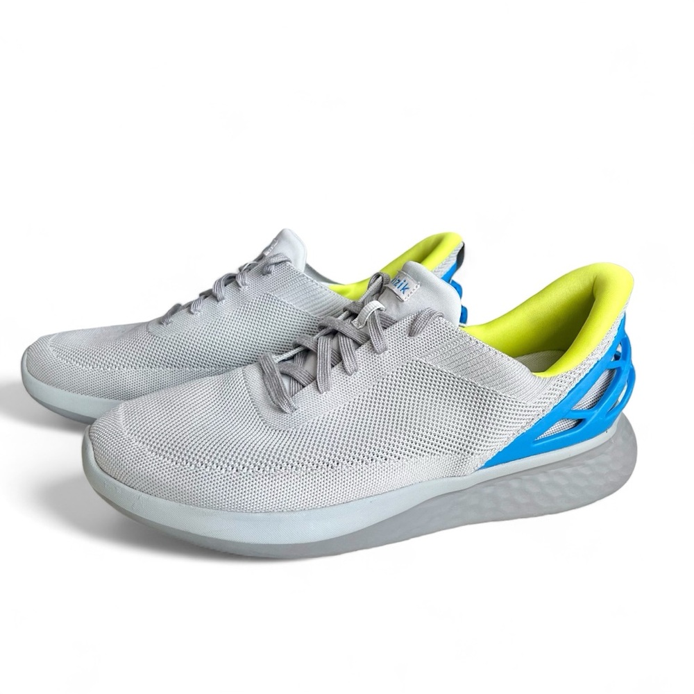 Kizik Athens Gray Blue Hands Free Shoes Athletic Sneakers Mens Size 12 Wide 2E